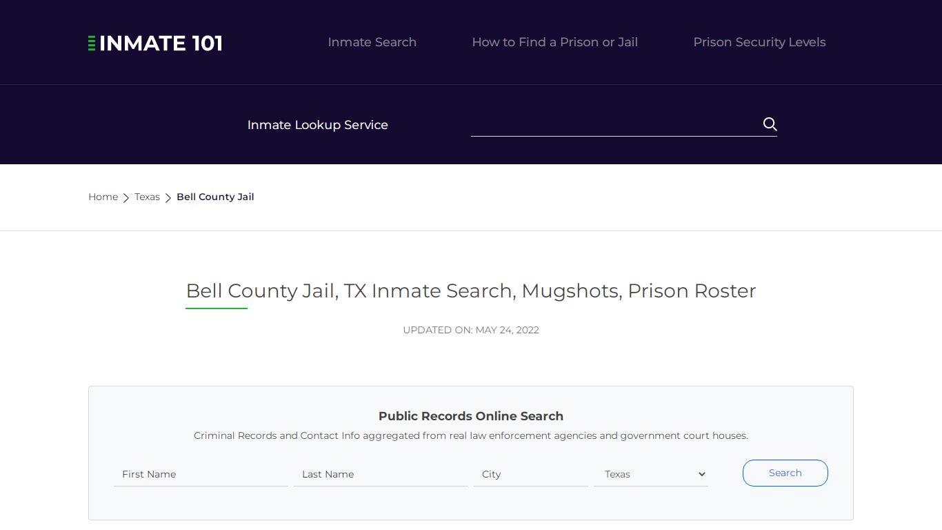Bell County Jail, TX Inmate Search, Mugshots, Prison ...